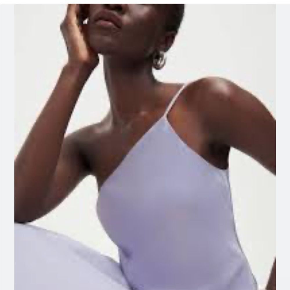 Reformation One Shoulder Dress in Lavender - Picture 2 of 4